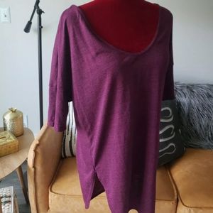 Old Navy Purple Jewel Tone High Low Long TShirt L